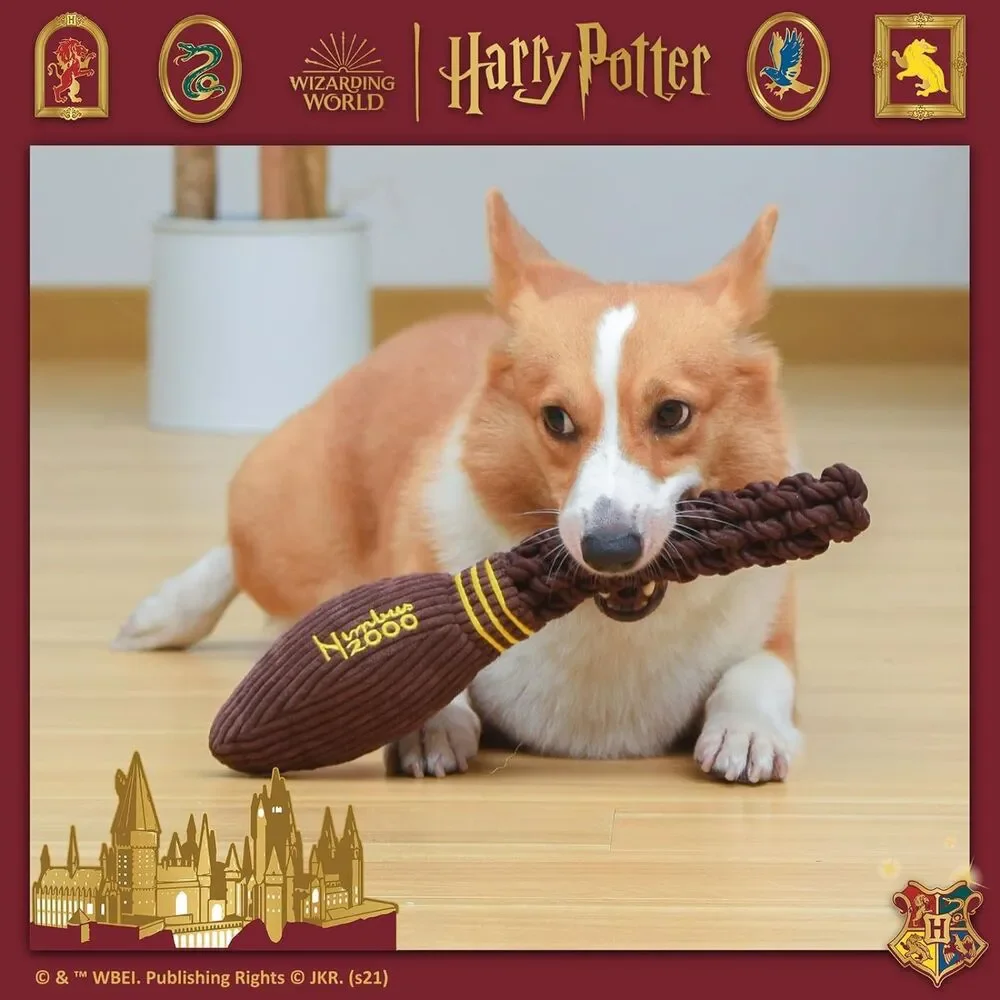 Harry Potter Nimbus 2000 Rope Dog Toy w. Squeaker NWT